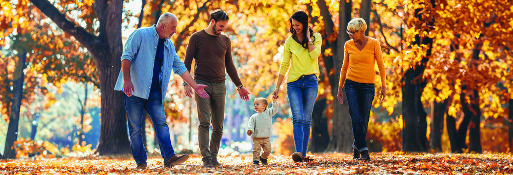 family out for a walk
