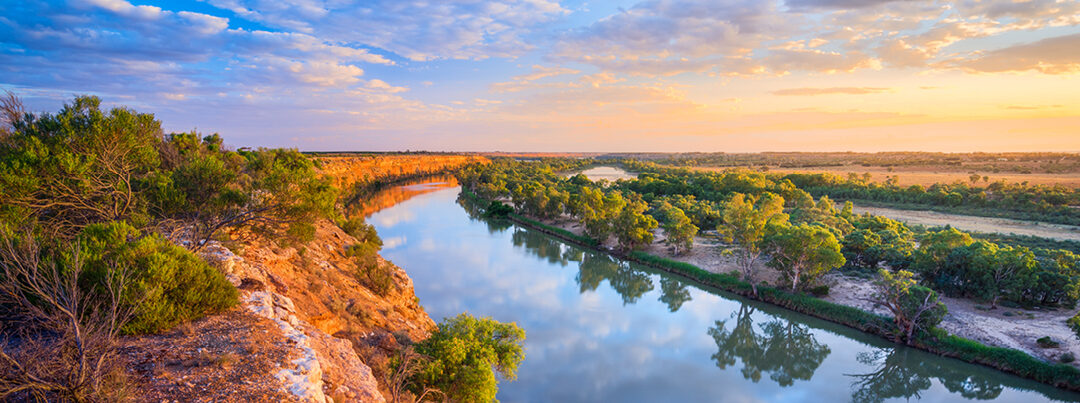 landscape image as the sun sets